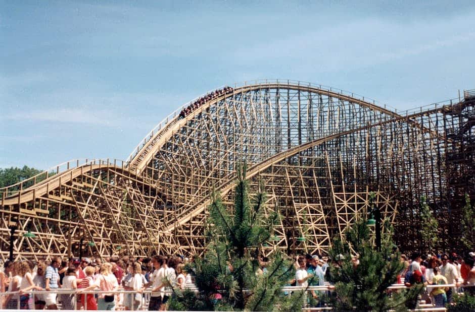 cedar point visit - Experience the excitement of the iconic wooden roller coaster at Cedar Point, Sandusky, Ohio.