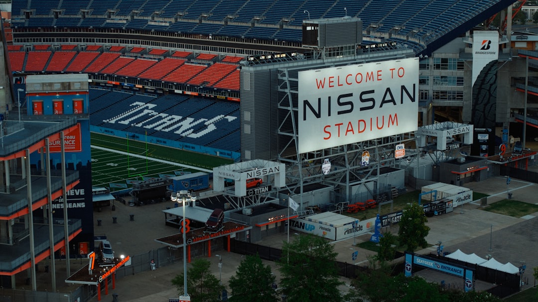 sports venues news - an aerial view of the nissan stadium in nissan