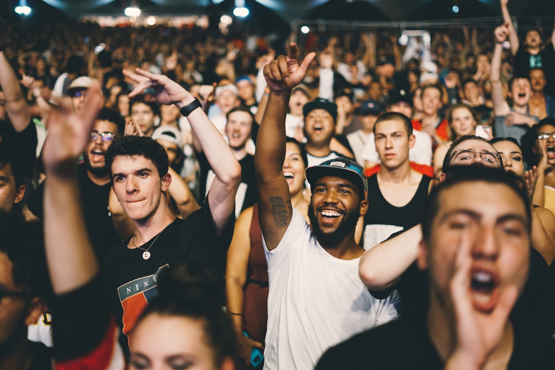 live music - excited crowd cheering at concert or event