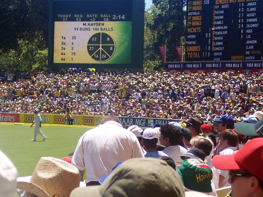 Full crowd at Adelaide Oval during a Test match against India