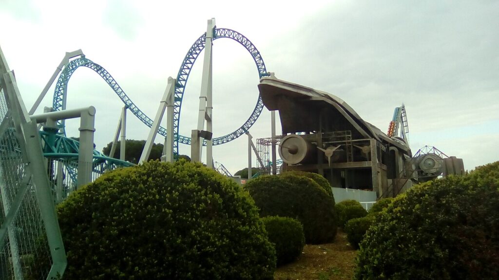 Altair roller coaster at Cinecittà World, Rome, with 10 inversions