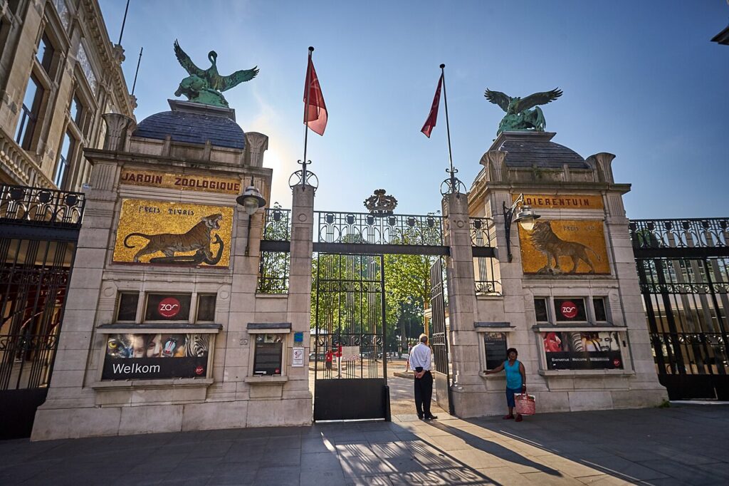 Historic entrance gate of Antwerp Zoo