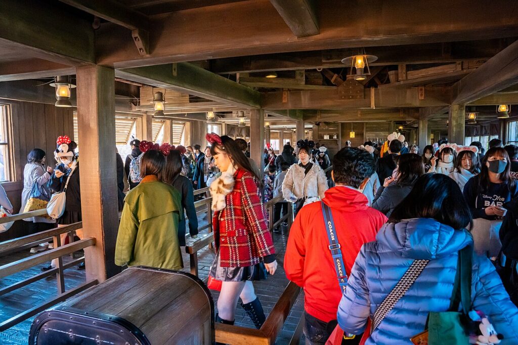 Big Thunder Mountain runaway mine train coaster in Westernland at Tokyo Disneyland