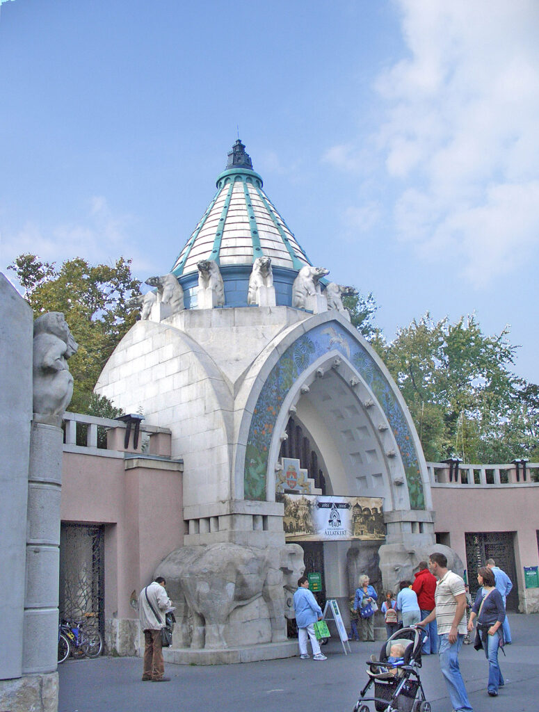 Art Nouveau main entrance of Budapest Zoo & Botanical Garden