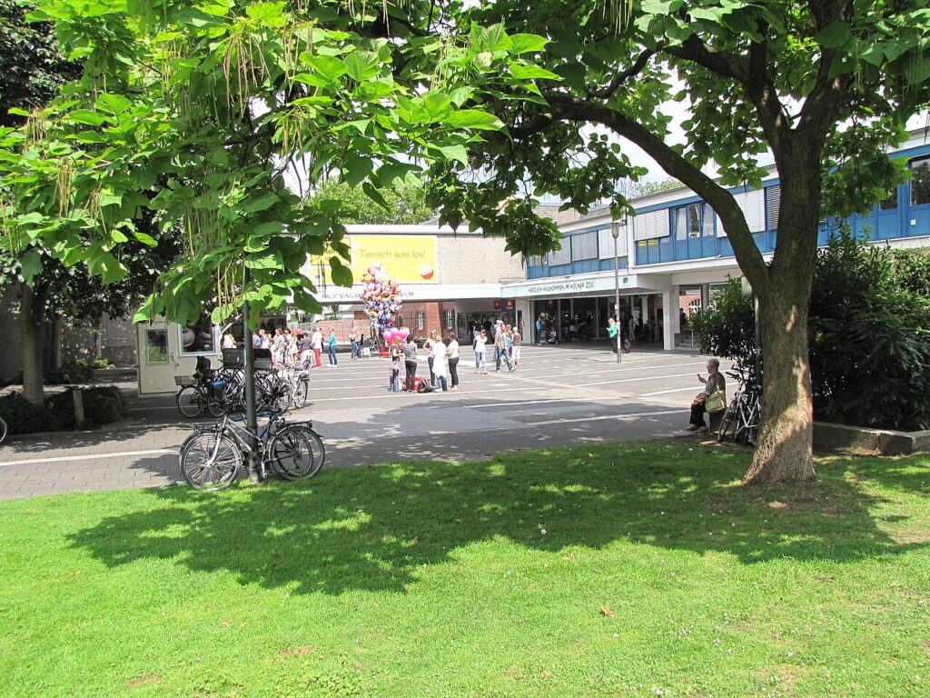 Main entrance building of Cologne Zoo, opened in 1962
