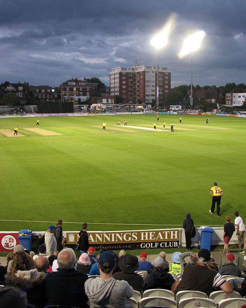 Floodlit one-day cricket at the County Ground, Hove