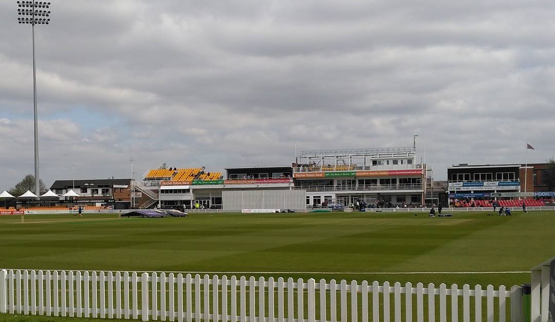 The pavilion at Grace Road cricket ground, Leicester