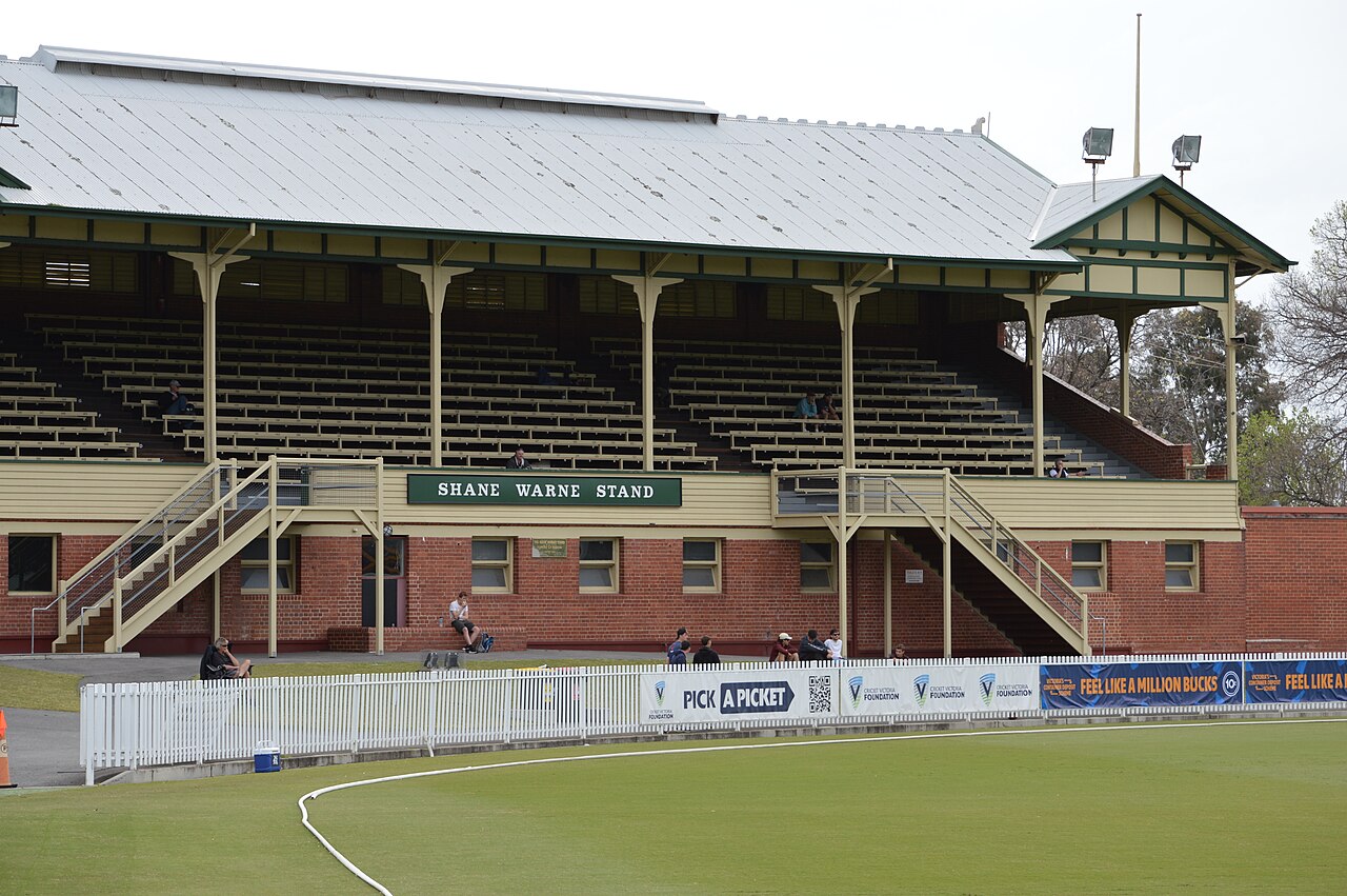 The Shane Warne Stand at Junction Oval in St Kilda, Melbourne