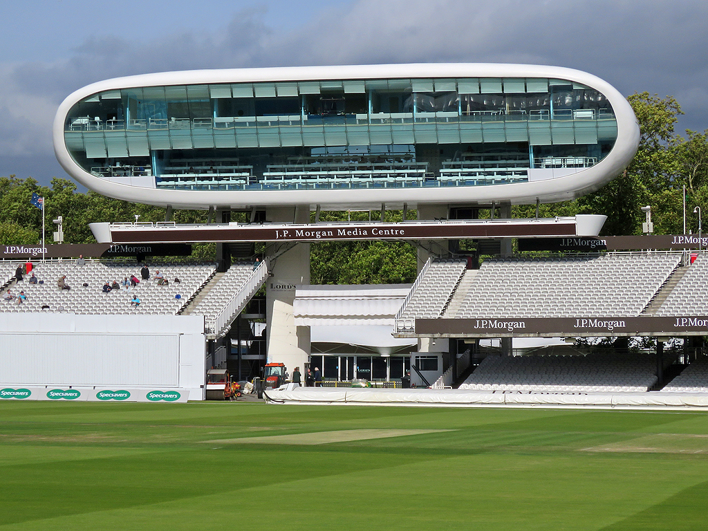 The pod-shaped Media Centre at the Nursery End of Lord's Cricket Ground