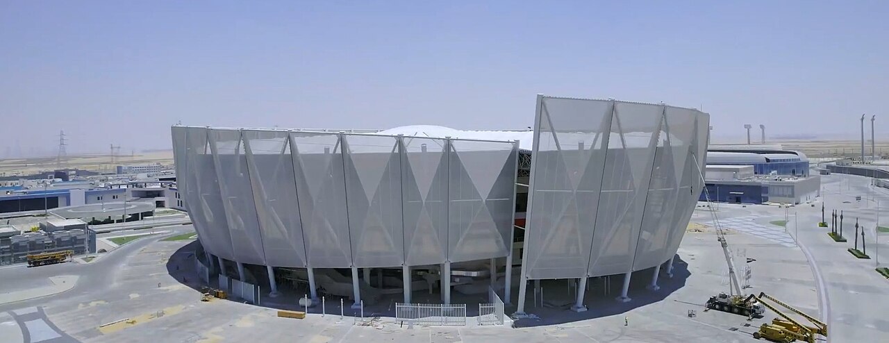 Indoor hall of the Egypt International Olympic City, the 15,000-seat arena in the complex surrounding Misr Stadium
