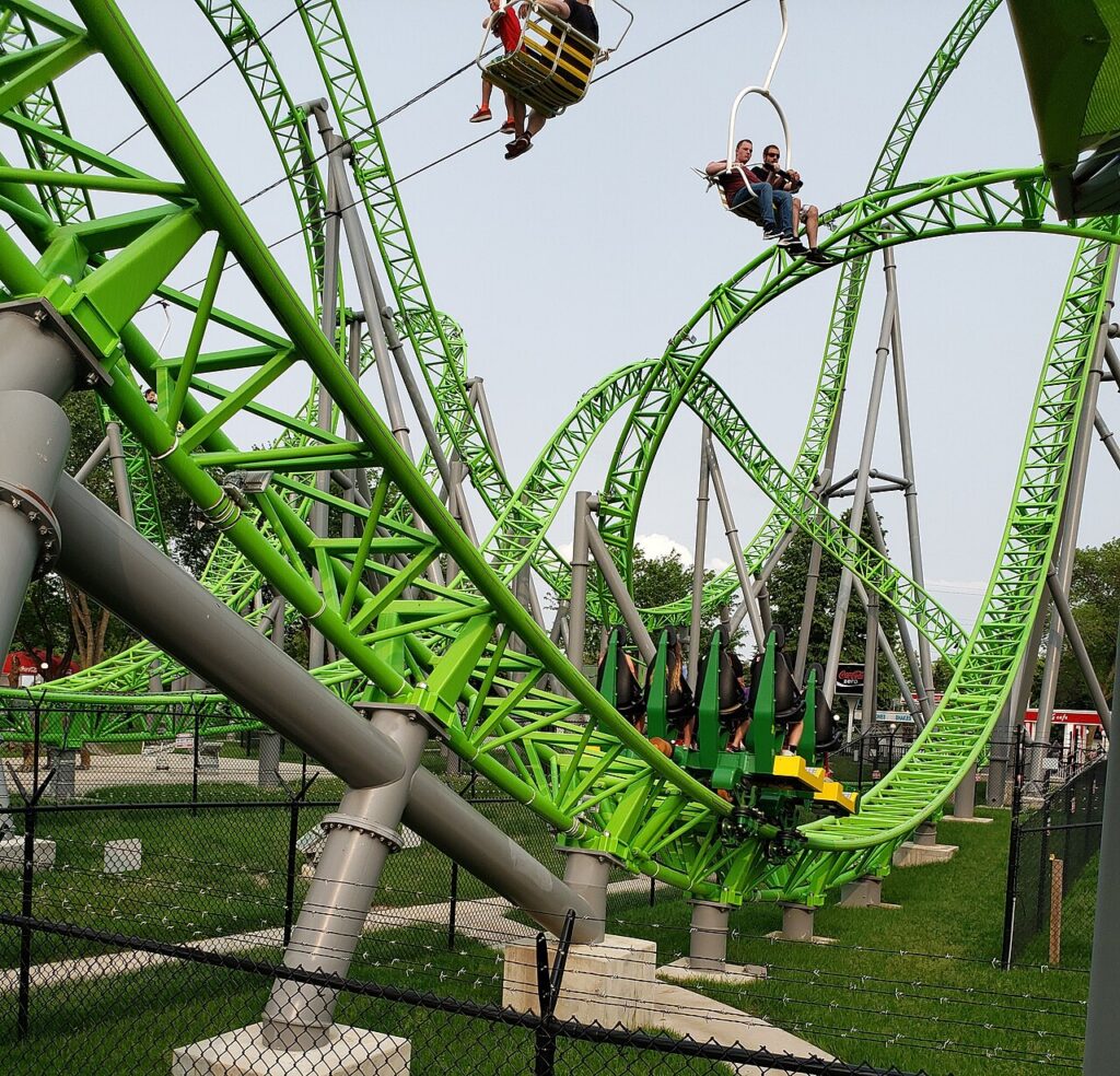 The Monster roller coaster at Adventureland in Altoona, Iowa