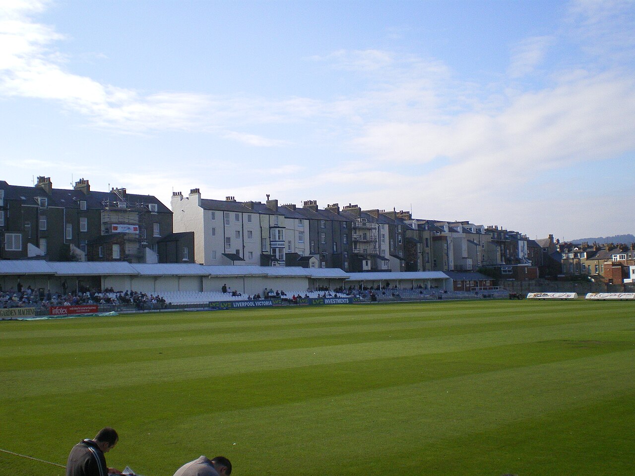 The Trafalgar Square end of North Marine Road Ground in Scarborough