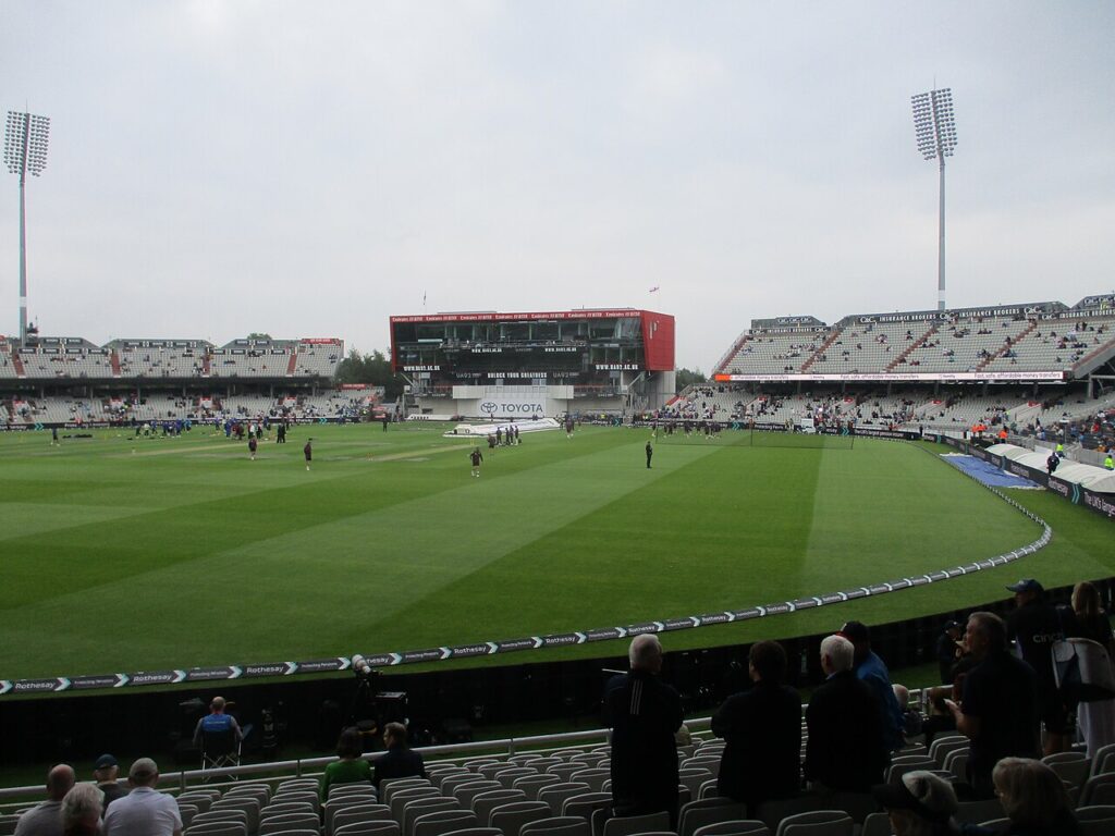 Old Trafford Cricket Ground in Manchester during a Test match