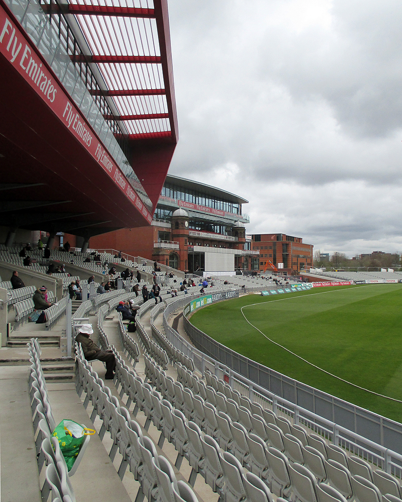 The Point and the pavilion at Old Trafford Cricket Ground, Manchester