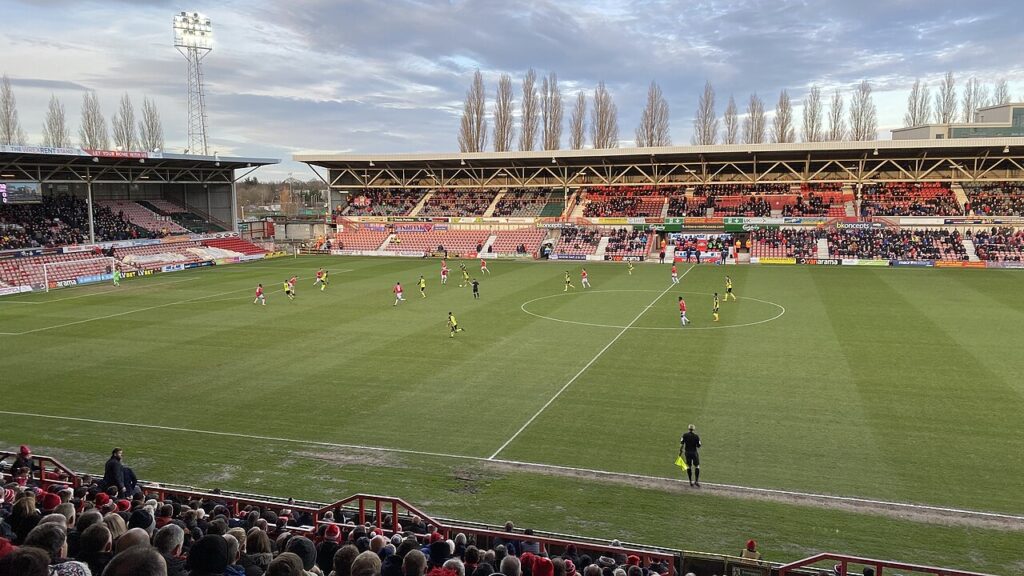Matchday at the Racecourse Ground, home of Wrexham AFC