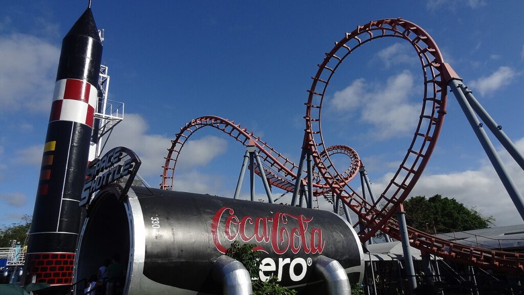 Space Shuttle Vekoma Boomerang roller coaster at Enchanted Kingdom, Philippines
