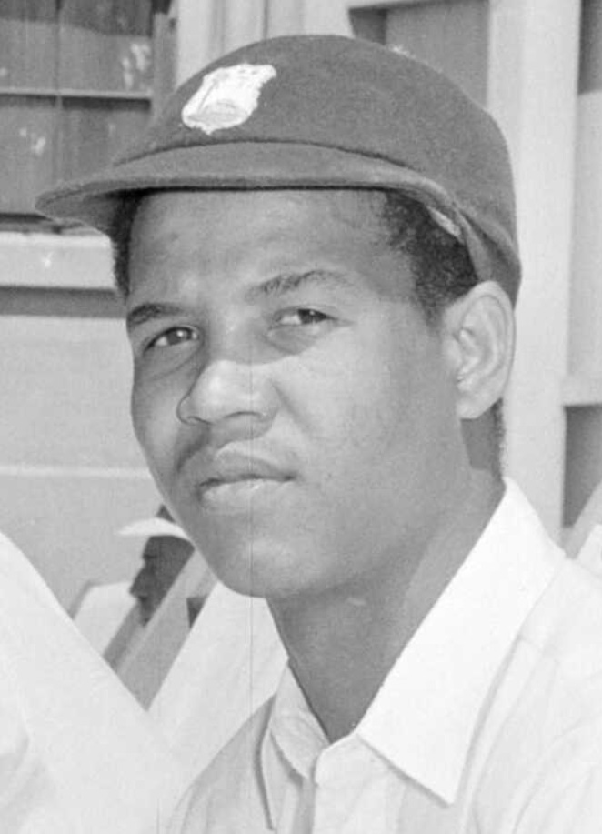 West Indies cricketer Garfield Sobers batting in 1956