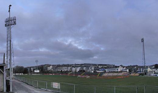 The pitch at St Helen's, Swansea, from the south-east corner