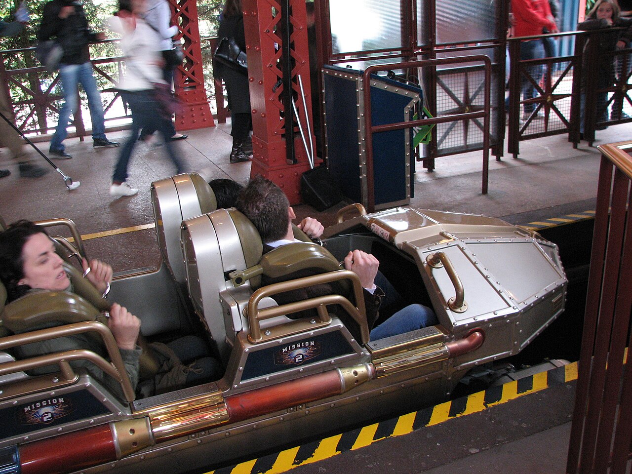 Star Wars Hyperspace Mountain train in the station