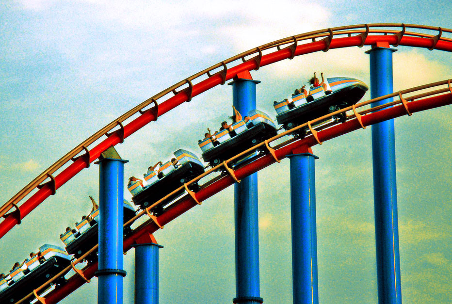 Superman El Último Escape hypercoaster at Six Flags México