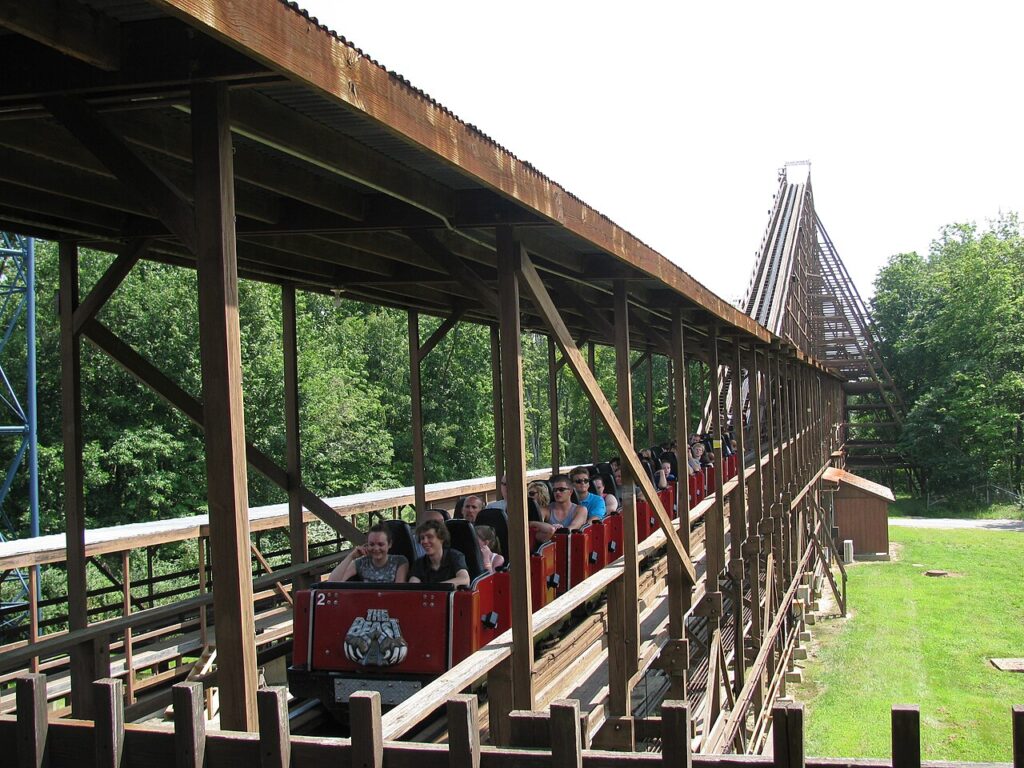 The Beast wooden roller coaster at Kings Island