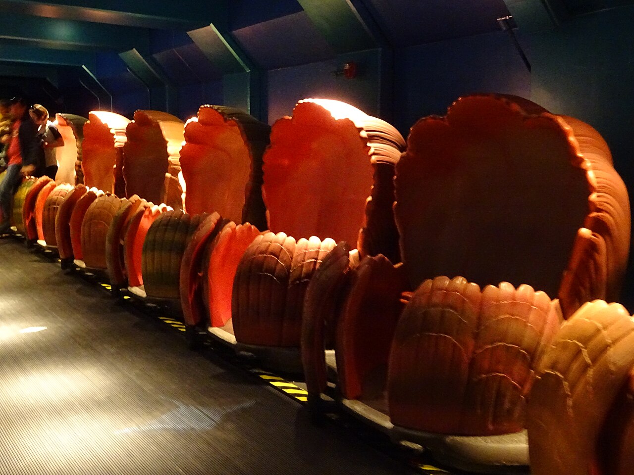Clamobile omnimover ride vehicles at The Seas with Nemo & Friends, EPCOT