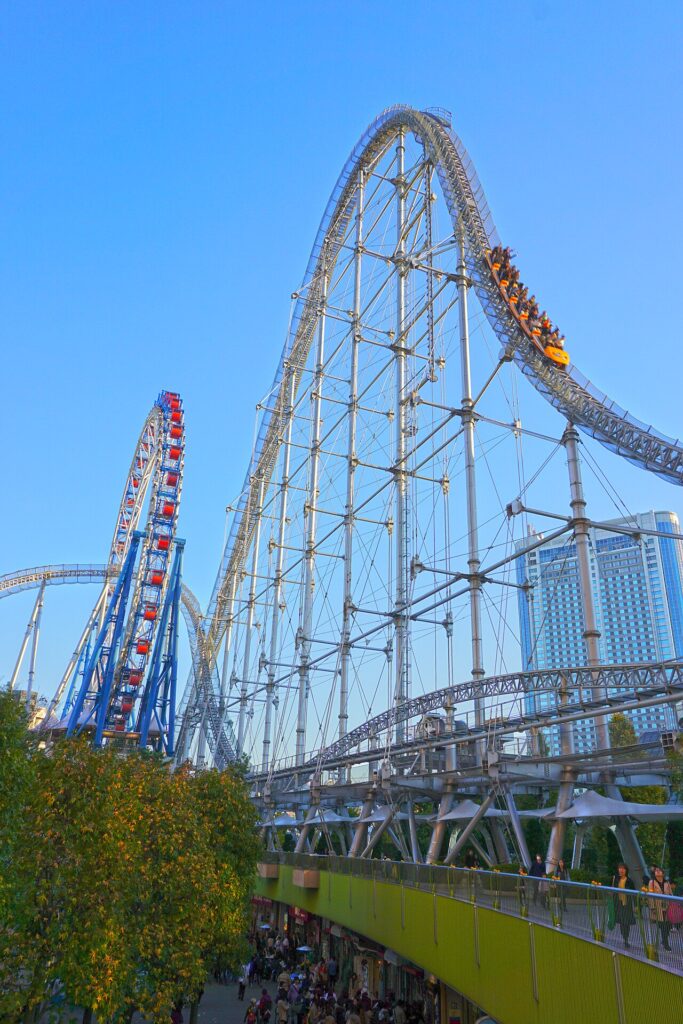 Thunder Dolphin roller coaster at Tokyo Dome City Attractions, Tokyo