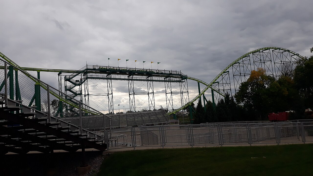 Wild Thing's mid-course brake run and camelback hills at Valleyfair