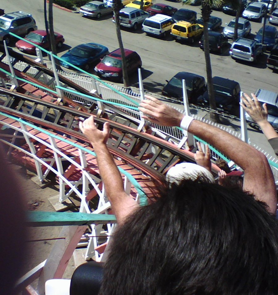 Riding the Giant Dipper at Belmont Park