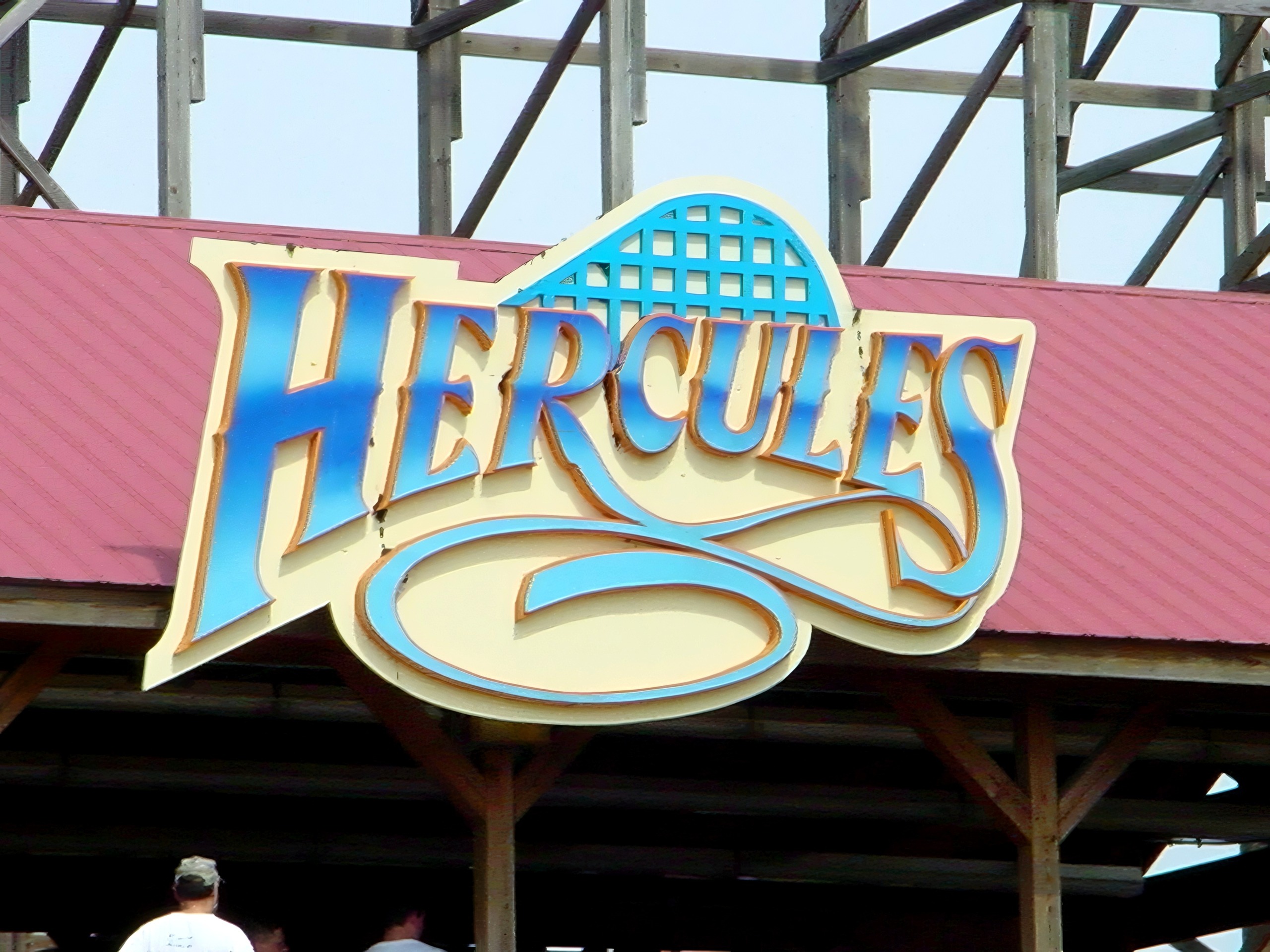 The Hercules sign on the station at Dorney Park, July 2001