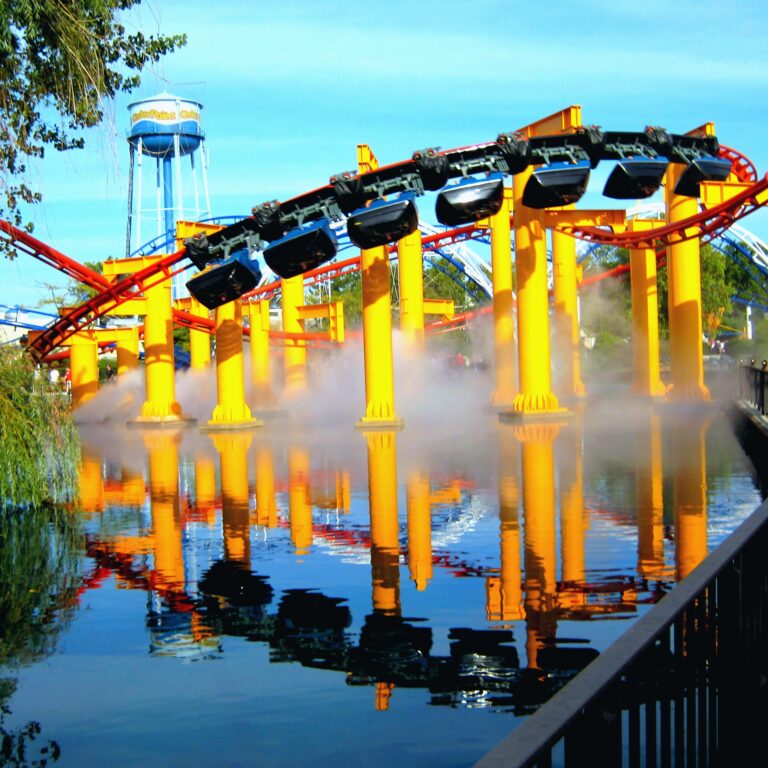 Iron Dragon at Cedar Point, September 2007. Clarendon-style edit.