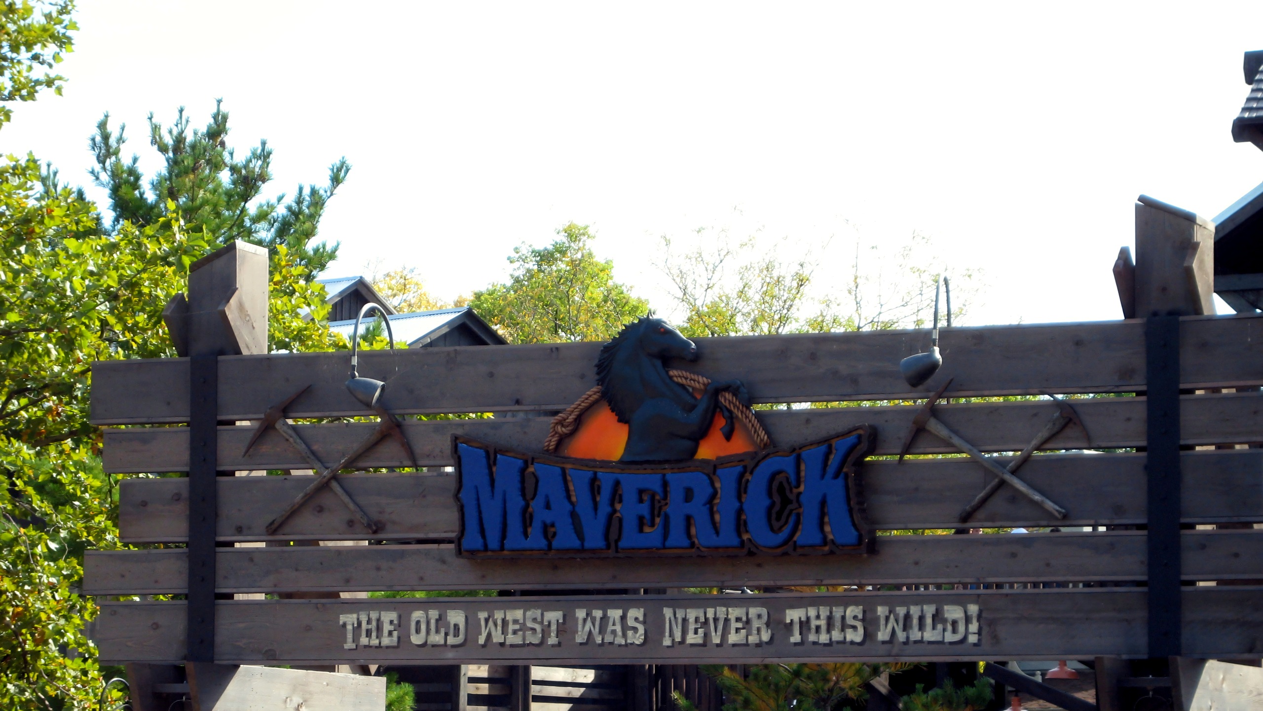 The Maverick sign reading The Old West Was Never This Wild at Cedar Point, September 2007