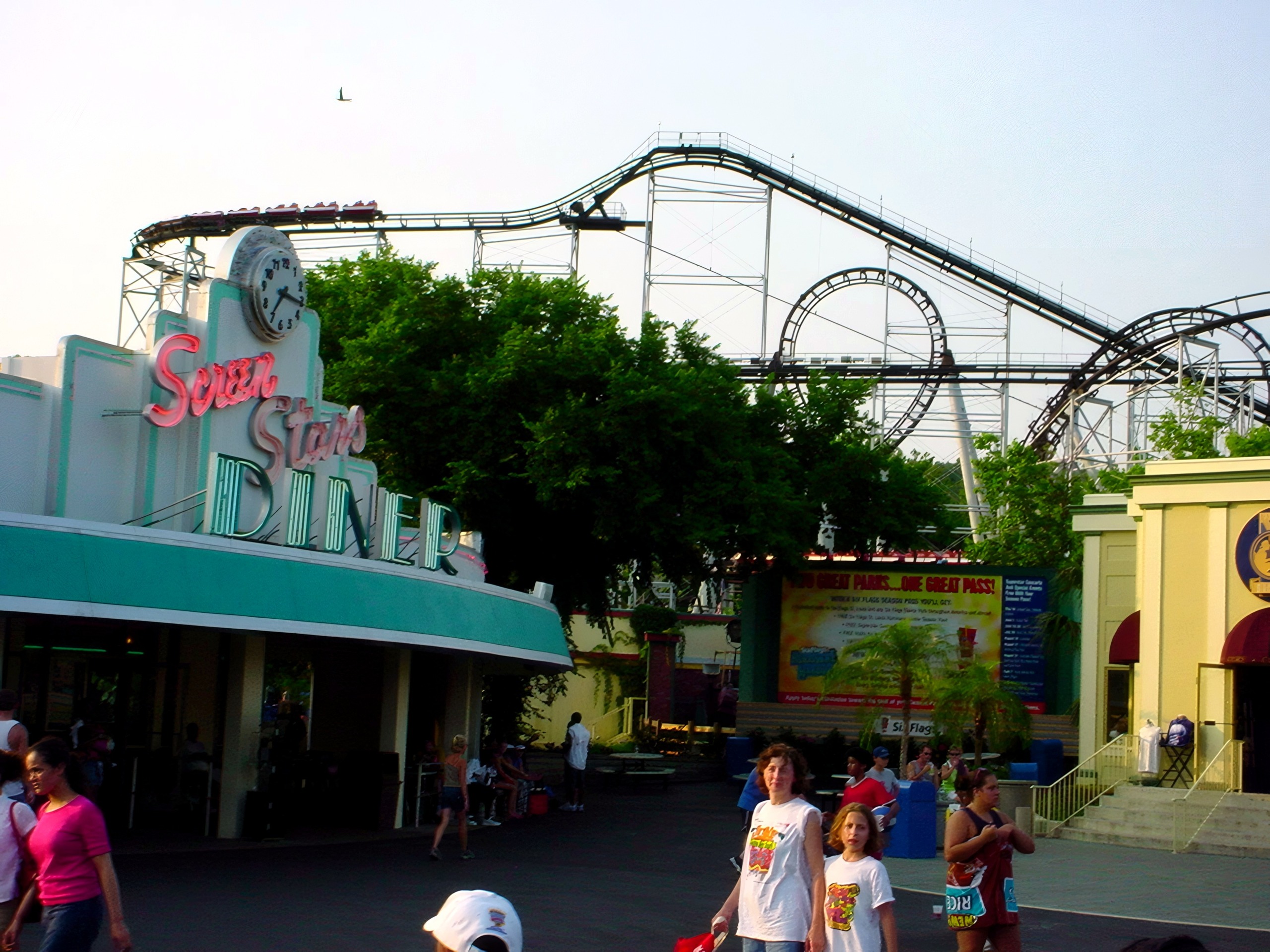Ninja's track above the midway shops, Ninja, June 2002