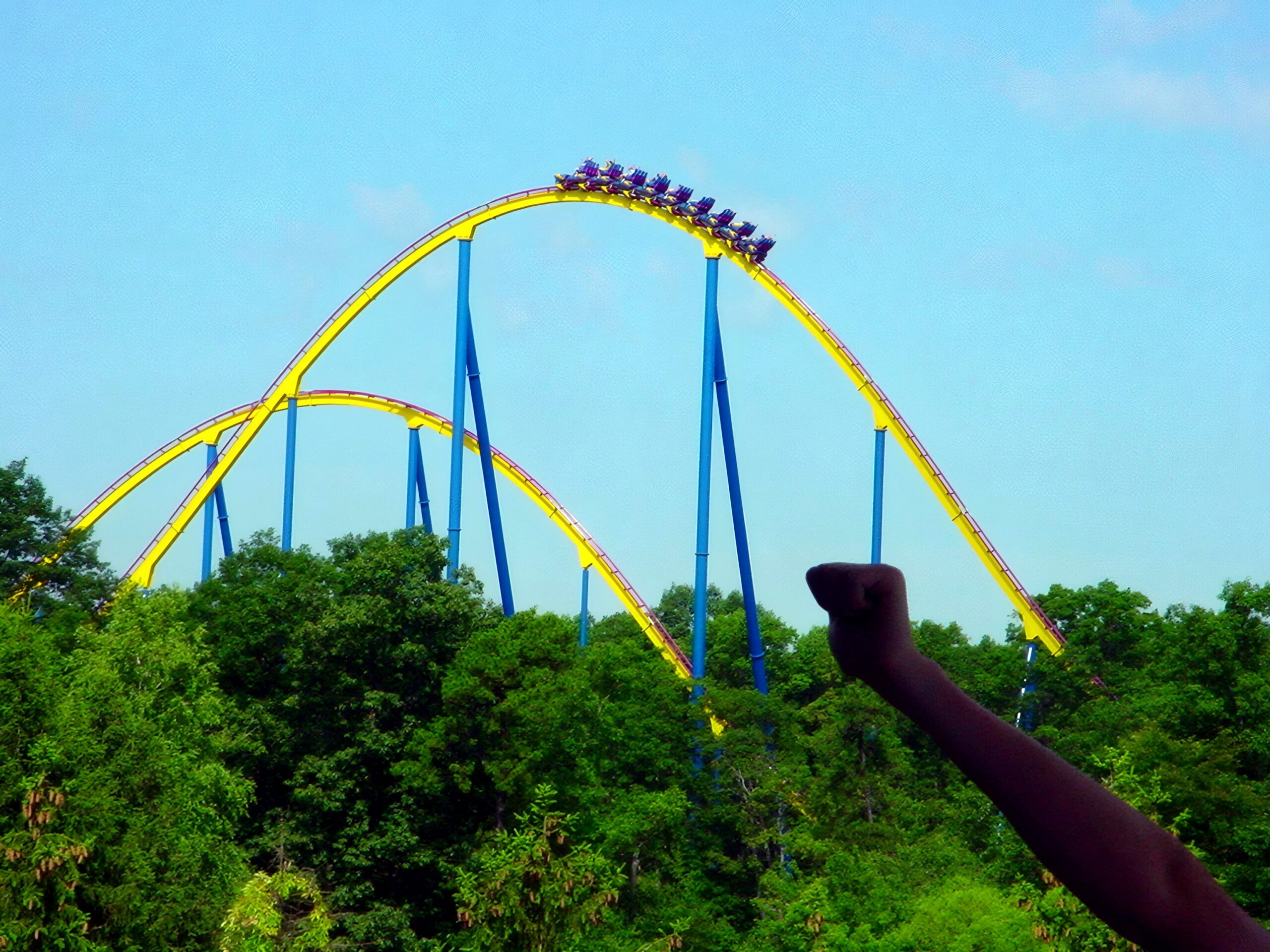 Overview of Nitro's camelback hills, July 2001