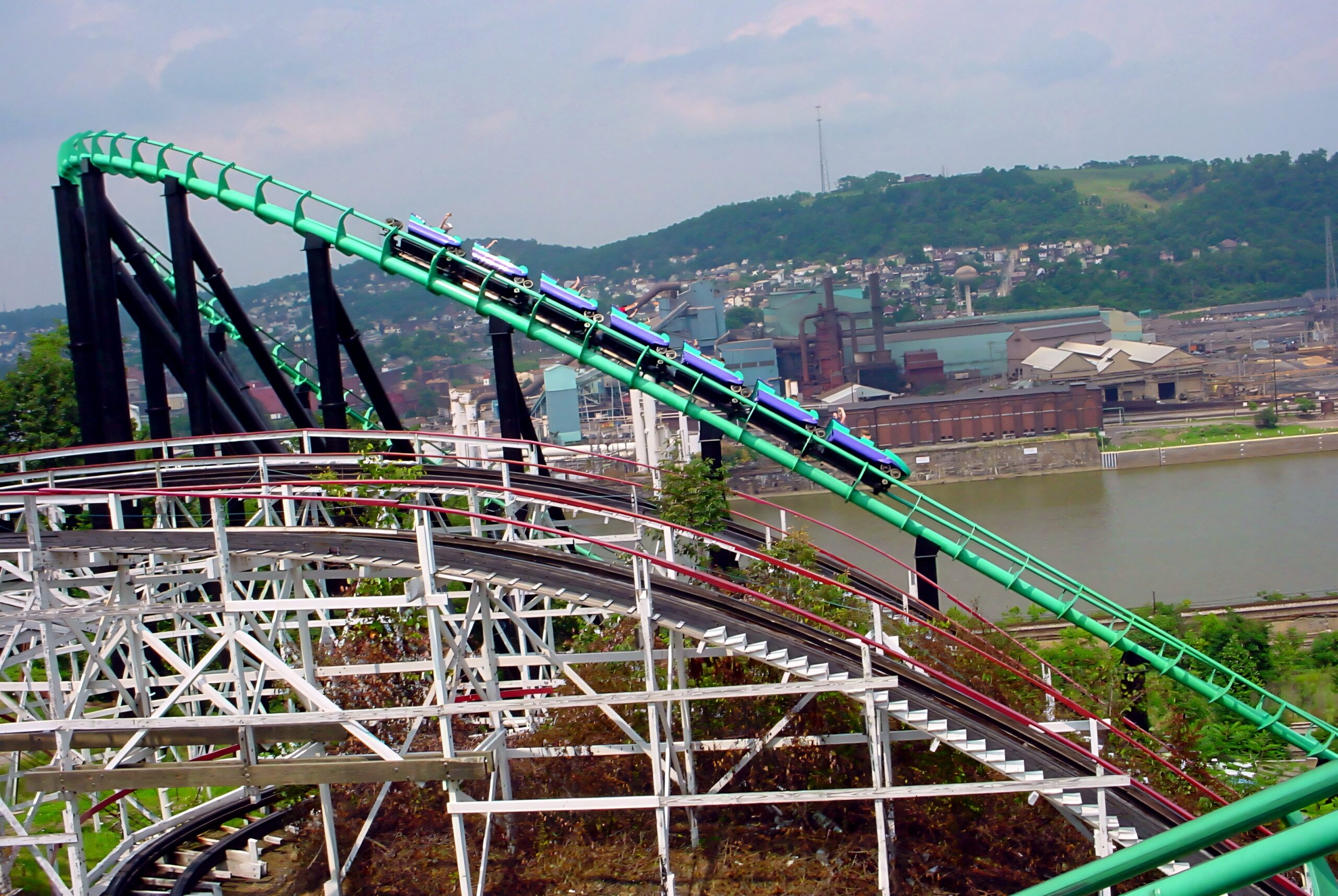 Phantom's Revenge track over Thunderbolt with the Monongahela behind, July 2003