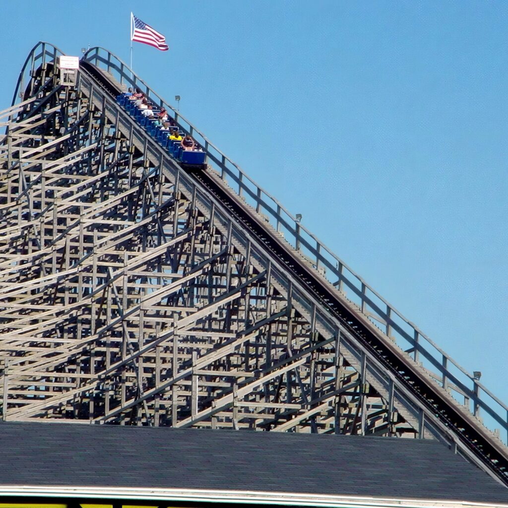 Shivering Timbers roller coaster at Michigan's Adventure