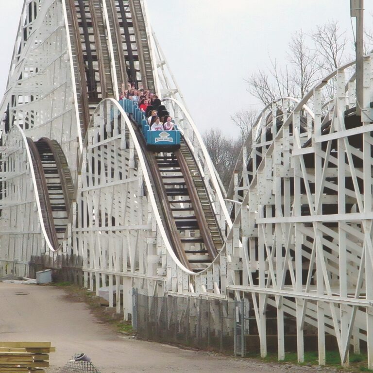 The Racer at Kings Island, April 2002.