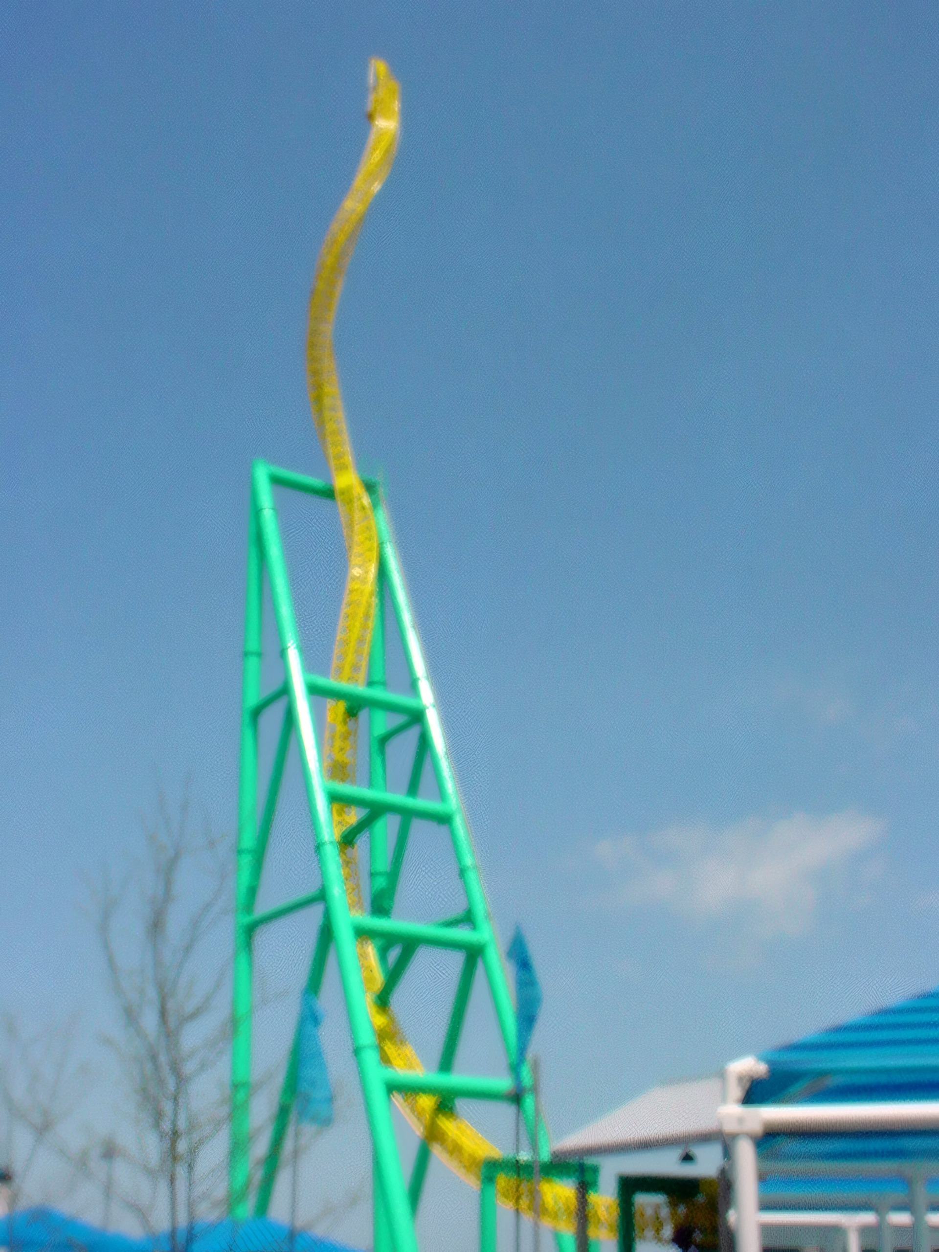 Close-up of Wicked Twister's yellow twisted top hat, Wicked Twister, May 2002