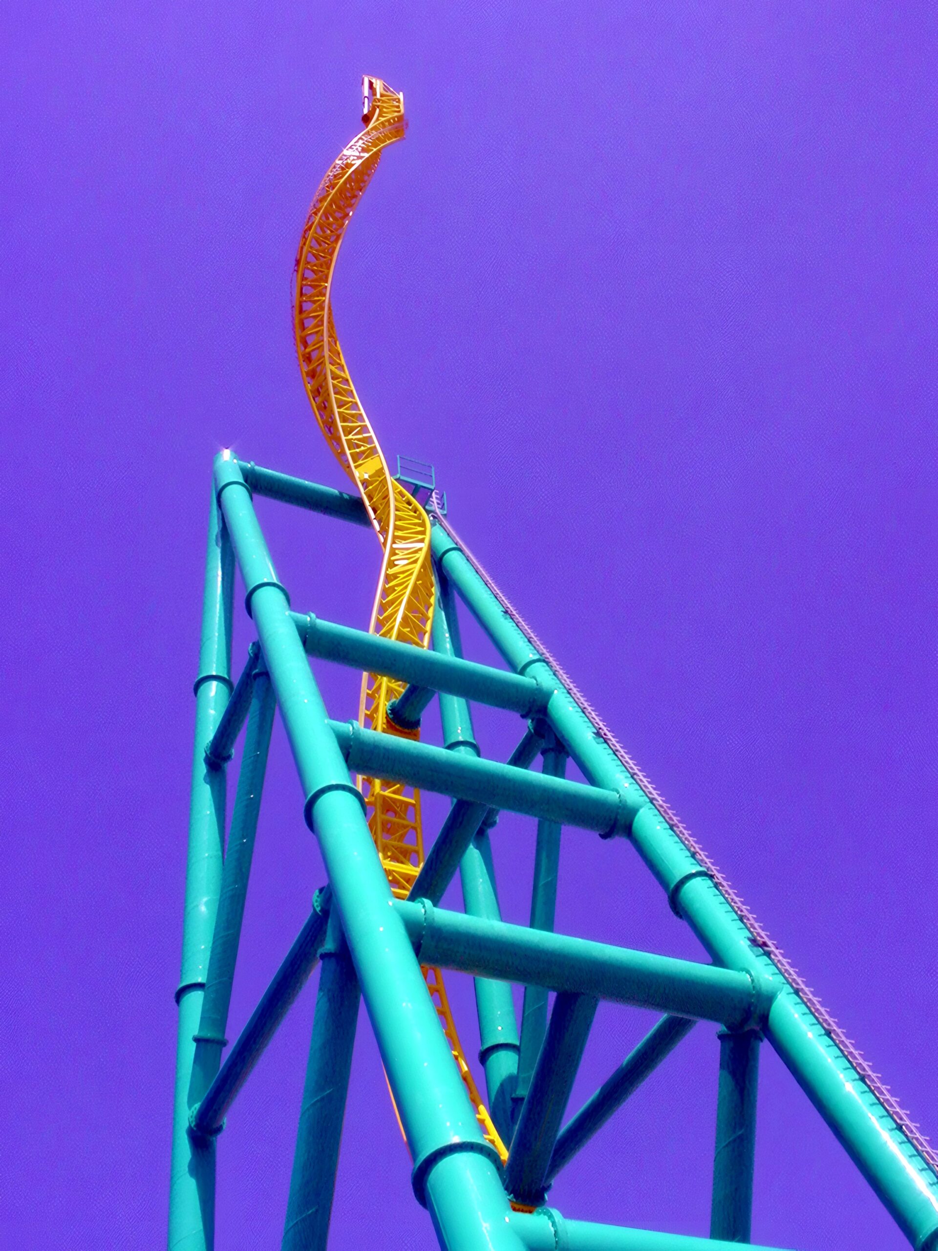 Wicked Twister's twisted front spike against the sky, May 2002
