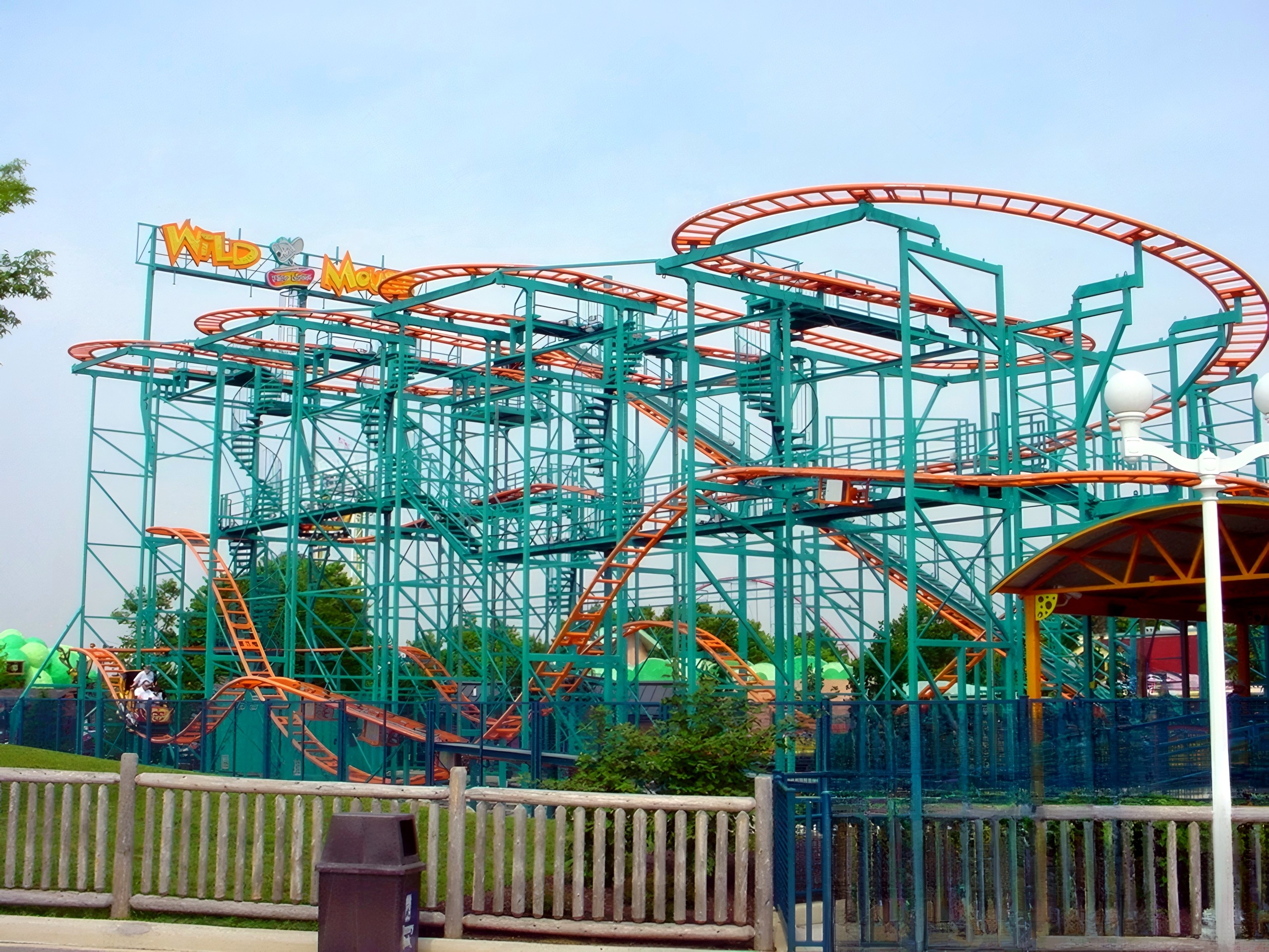 The Wild Mouse structure from the path at Dorney Park, July 2001