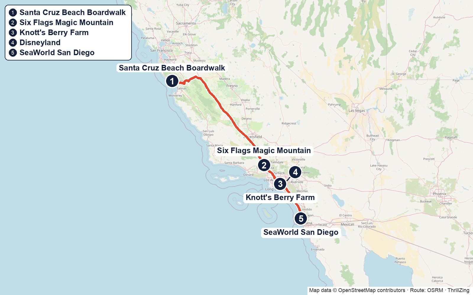 Route map for The Golden Coast Run