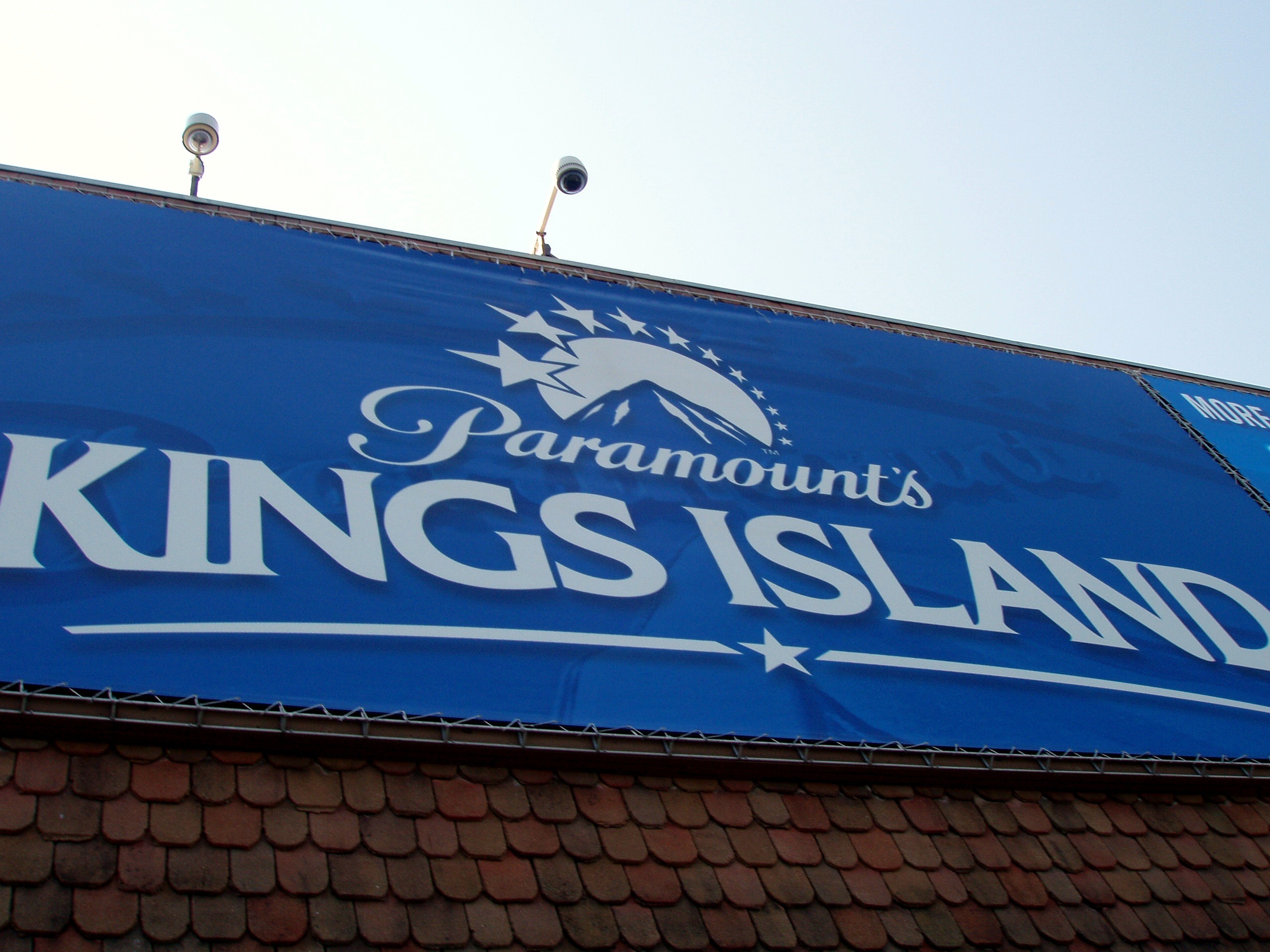 The Paramount's Kings Island sign above the front gate at Paramount's Kings Island, July 2005