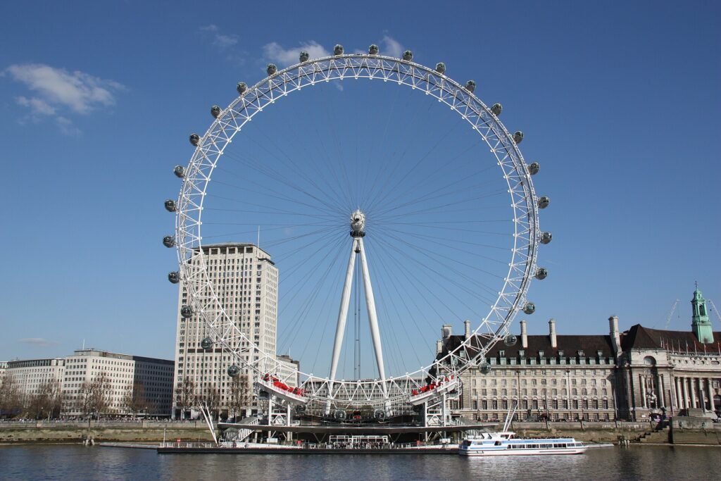 The London Eye on the South Bank of the Thames