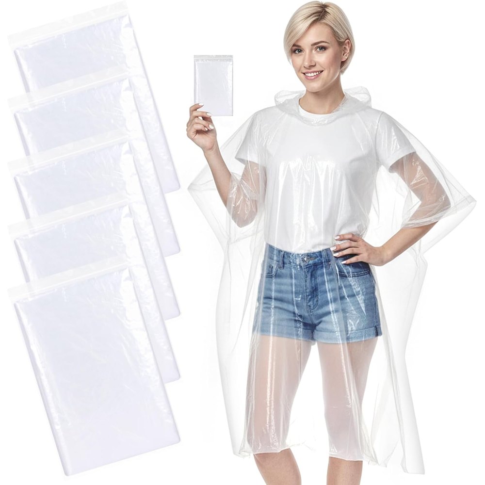 Disposable Rain Ponchos (Family Pack)